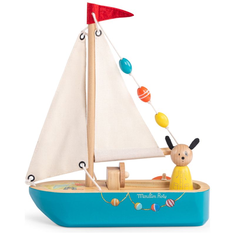 Image d'ambiance de présentation du produit Voilier en bois La Grande Famille - Moulin Roty